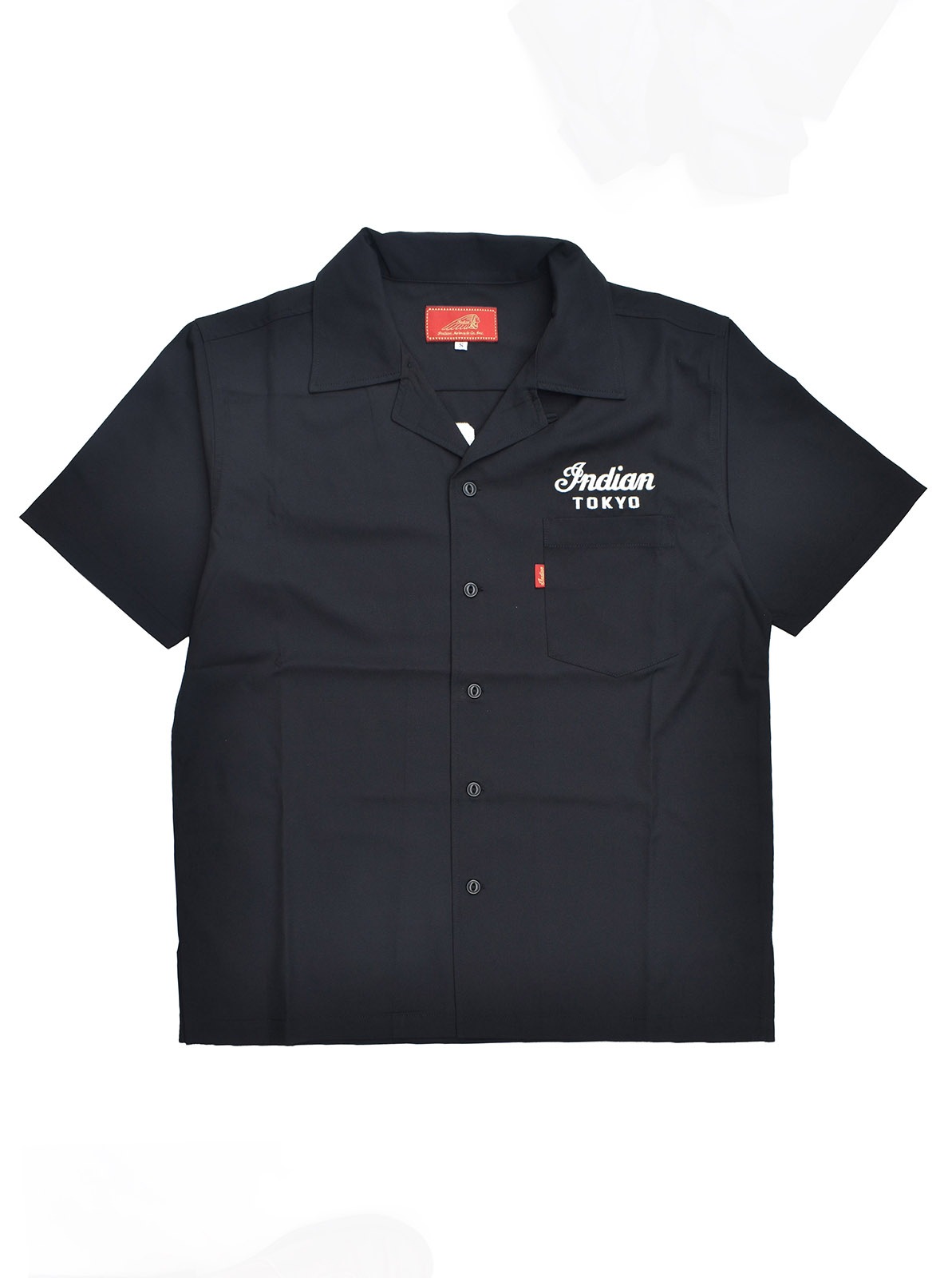 Embroidery Open Collar Shirt "MOTOCYCLE"
