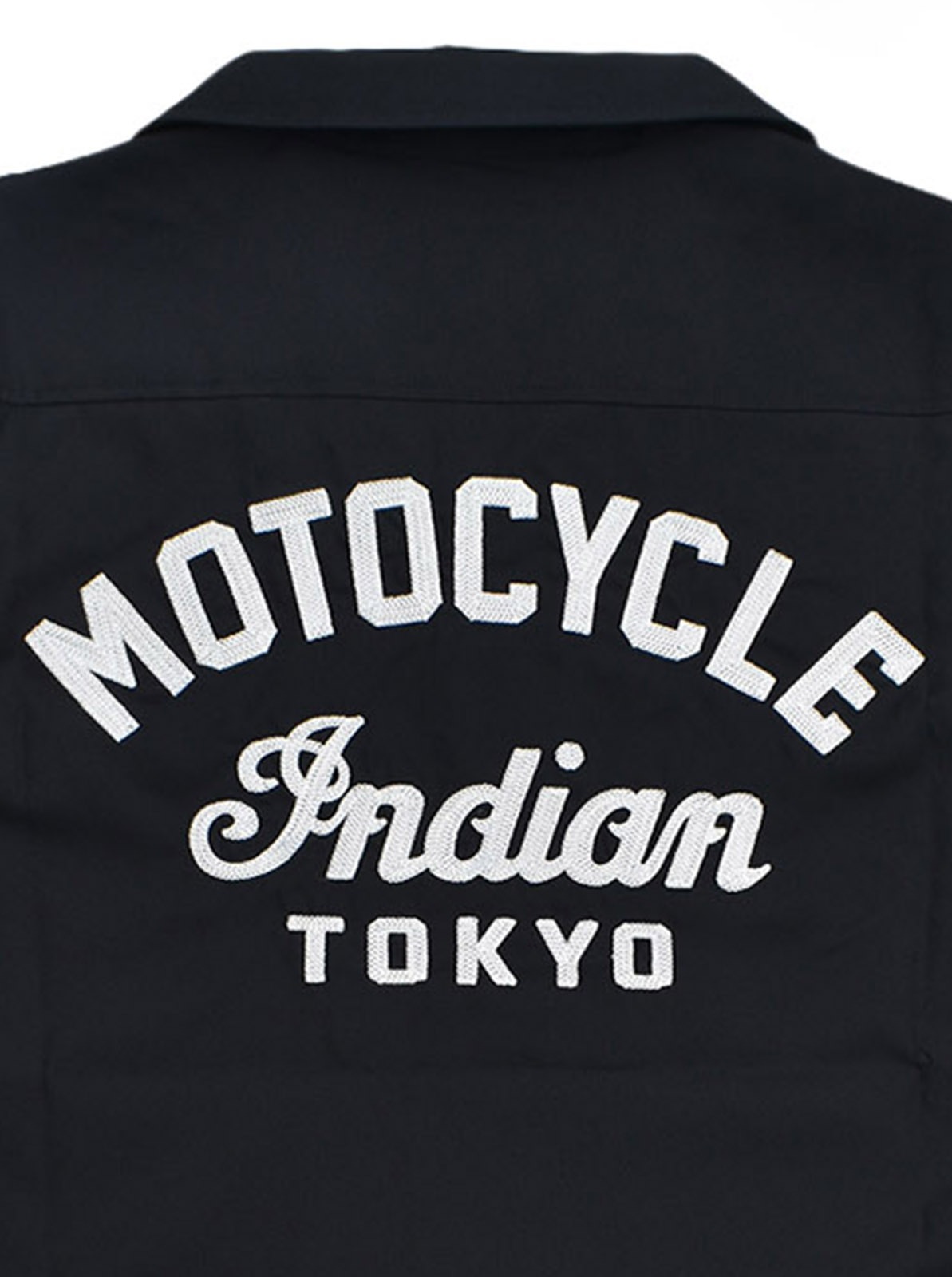 Embroidery Open Collar Shirt "MOTOCYCLE"
