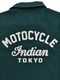 Embroidery Open Collar Shirt "MOTOCYCLE"