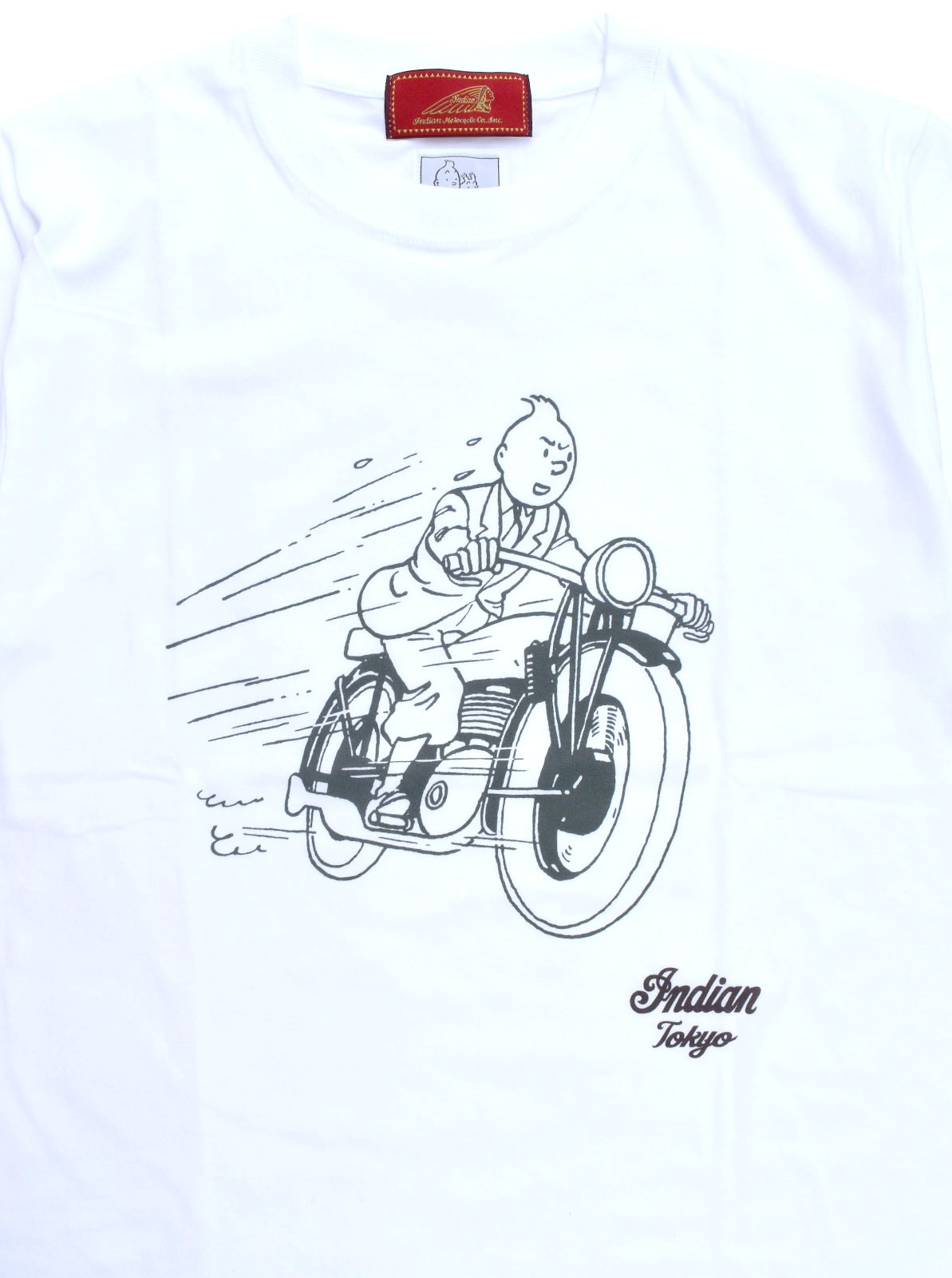 TINTIN��INDIAN Collab T����� "MOTOCYCLE"