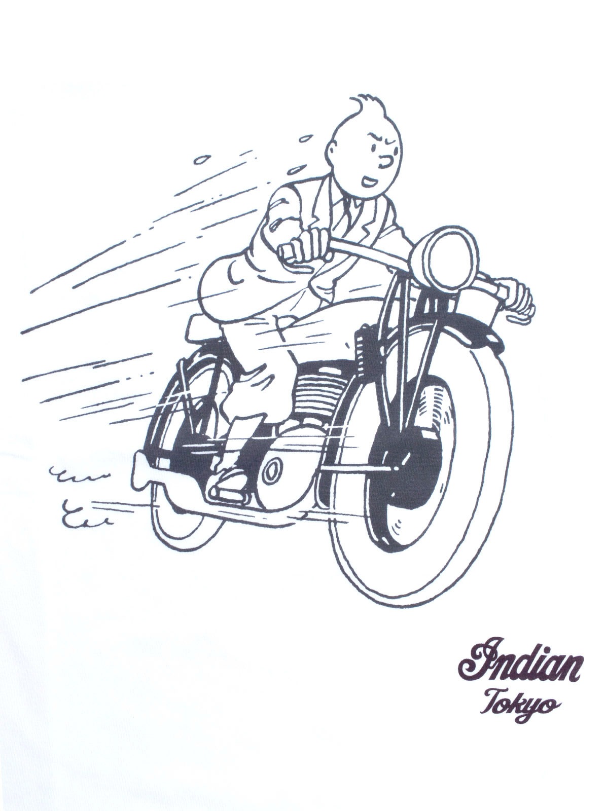 TINTIN��INDIAN Collab T����� "MOTOCYCLE"
