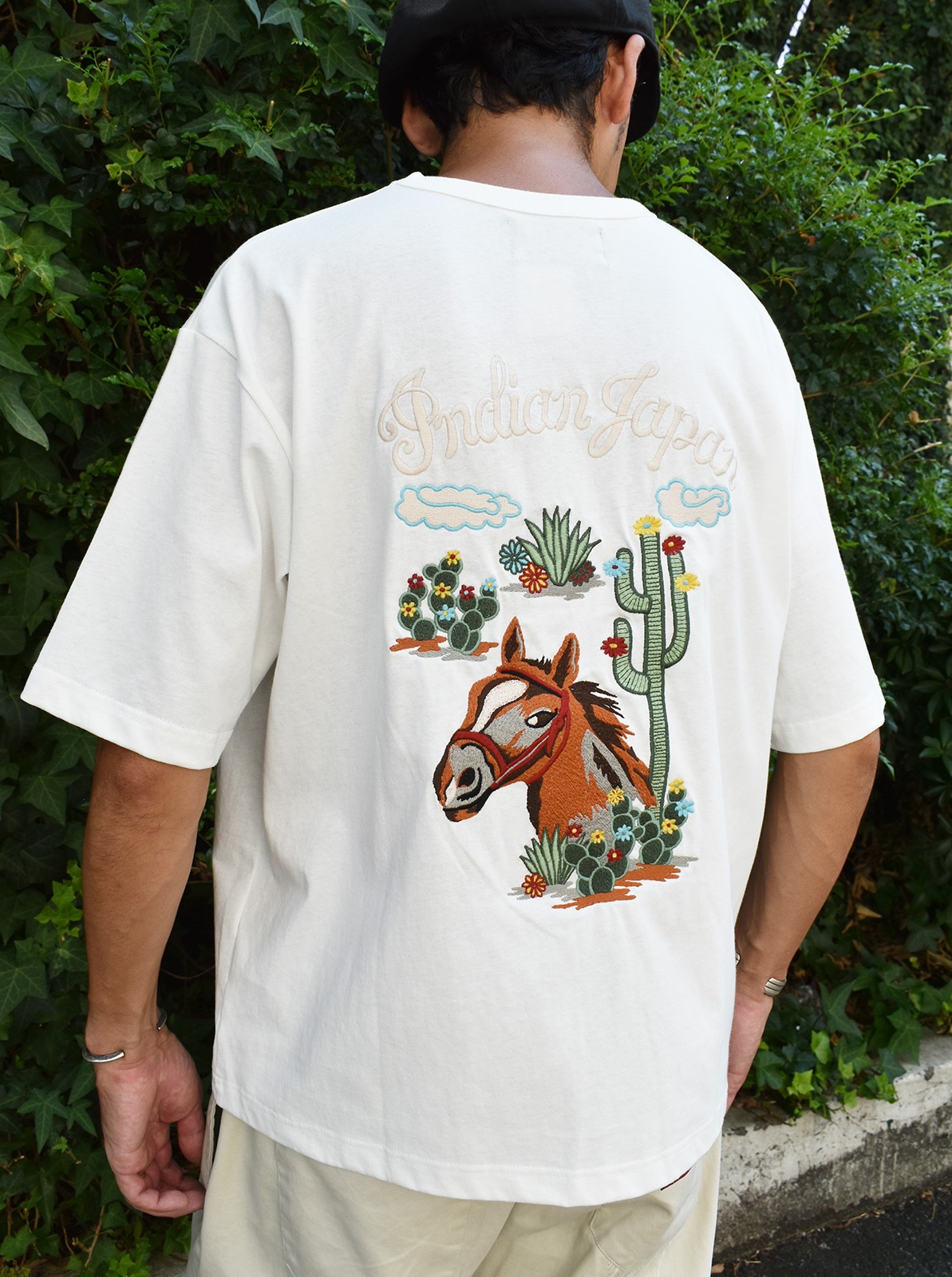 Indian SUKA TEE "HORSE��CACTUS"