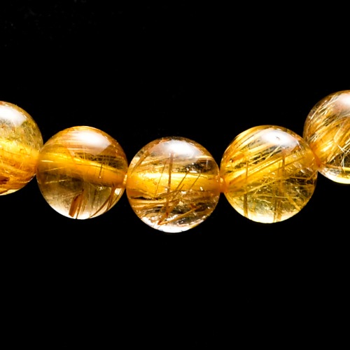 小池浩セレクト】高品質ゴールドルチルクォーツ・ブレスレット・サイズ