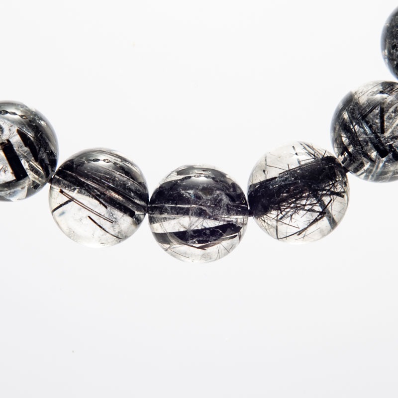 小池浩セレクト】サイズ17cm・ブラックルチルクォーツ・ブレスレット