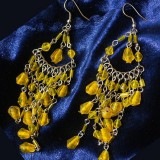 イエローフローピアス