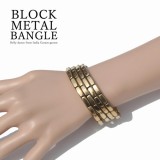 ブロックメタルバングル（４本セット）