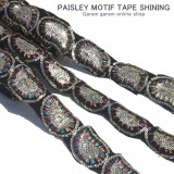 ペイズリーモチーフテープシャイニング(50cm)