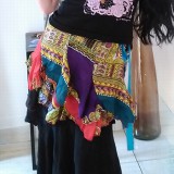 ラップアラウンドスカート プリントフリル