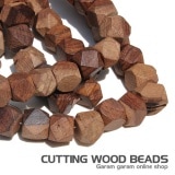 カッティングウッドビーズ(5個)
