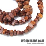 ウッドビーズオーバル(20粒)