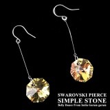 スワロフスキーピアスシンプルストーン