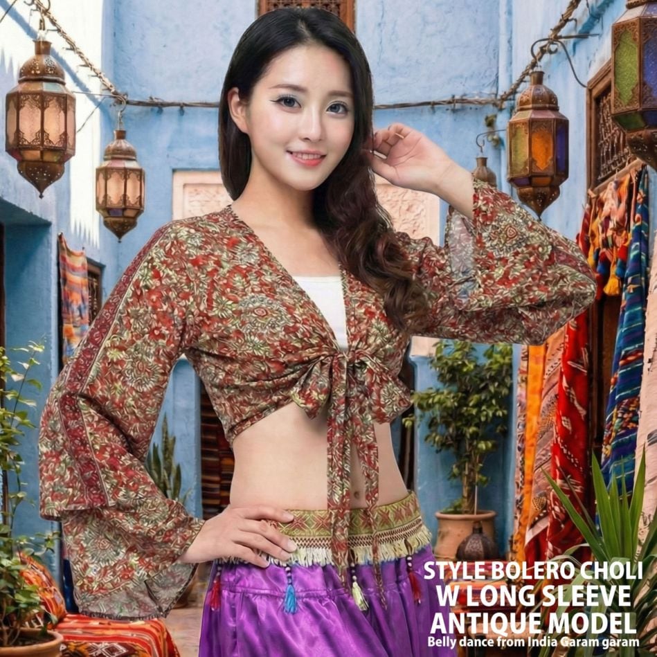 トップス,アンティークサリーのベリーダンス衣装・通販【ガラムガラム