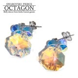 【新商品】クリスタルピアス・オクタゴン