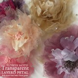 トランスペアレント・レイヤード・ペタル＜フラワーモチーフ＞