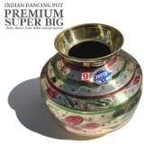 インディアンダンシングポット　プレミアムスーパービッグ　（インドの踊り用の装飾された壺）
