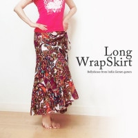 【再入荷】ロングラップ・スカート(巻きスカート）