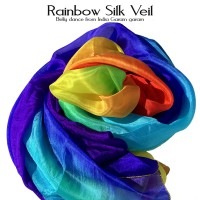 【再入荷】レインボーシルクベール