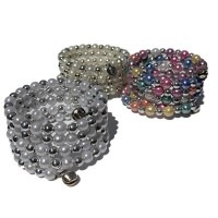 イミテーションパールコイルバングル