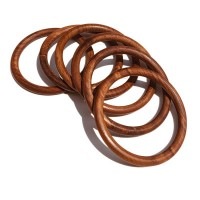 ナチュラルウッドバングル（2本セット）