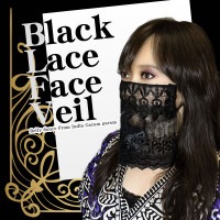 【少量入荷】ブラックレース　フェイスベール