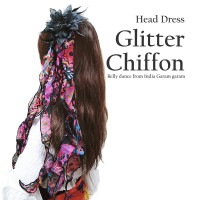 【新柄入荷】ヘッドドレス　グリッターシフォン