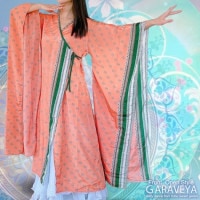 【カディ素材】前開き ガラベーヤ 通常版K ※S～Lまで対応 (一点もの)