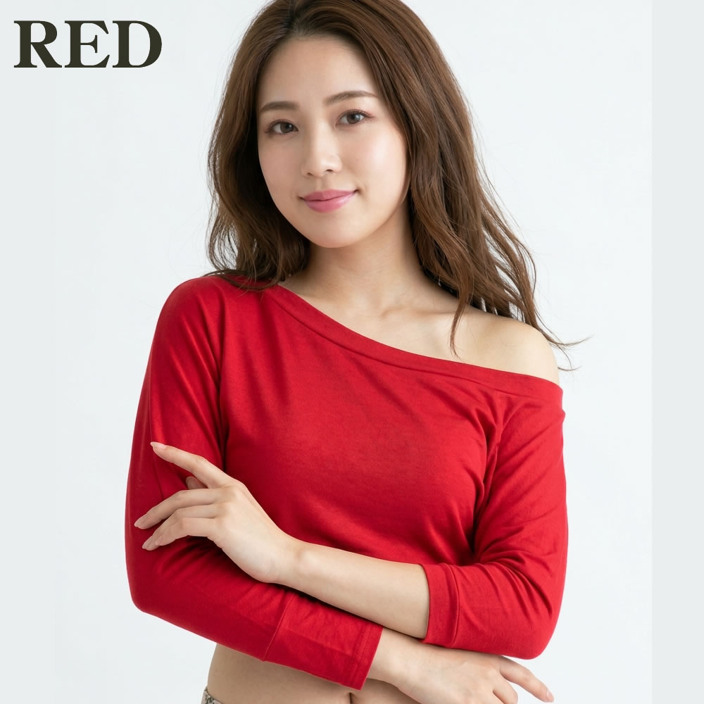 ベリーダンス衣装 アシンメトリーストレッチトップの写真