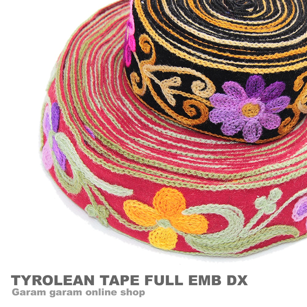 ベリーダンス衣装 チロリアンテープフルEMB DX（10cm）の写真