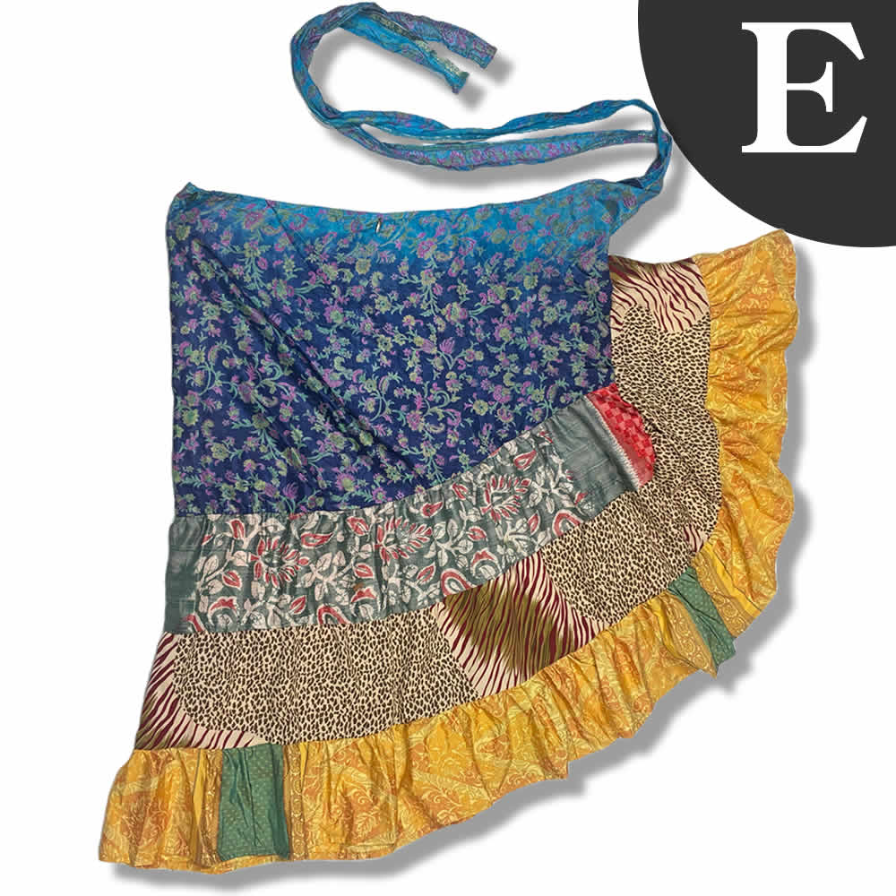 新柄入荷】 Wrap around skirt （巻きスカート）パッチワークDX
