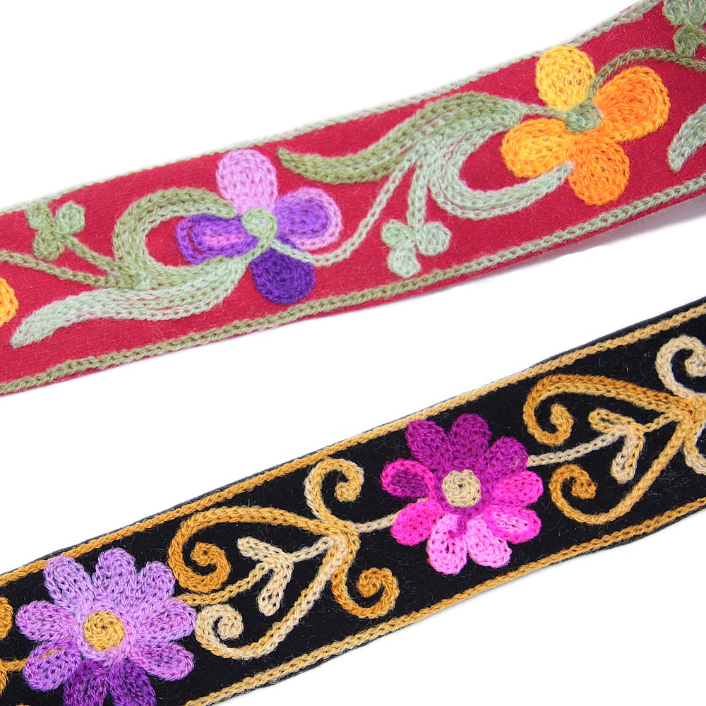 ベリーダンス衣装 チロリアンテープフルEMB DX（10cm）の写真