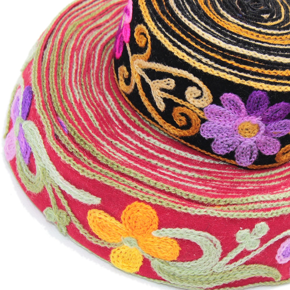 ベリーダンス衣装 チロリアンテープフルEMB DX（10cm）の写真