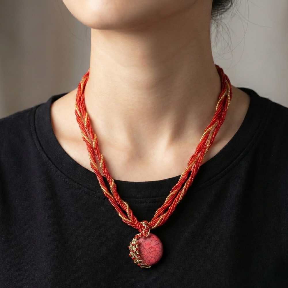 ベリーダンス衣装 【新商品】ピーコック　ジプシー　カラーネックレスの写真