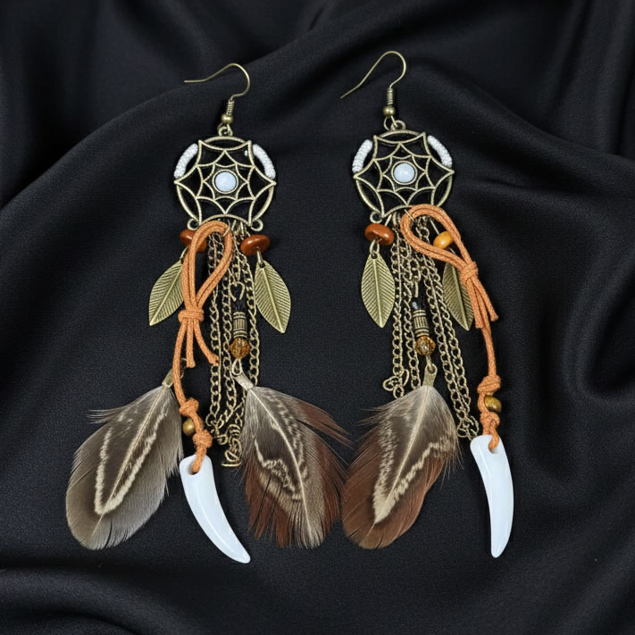 ベリーダンス衣装 【再入荷】ジプシー ドリームキャッチャー ピアスの写真