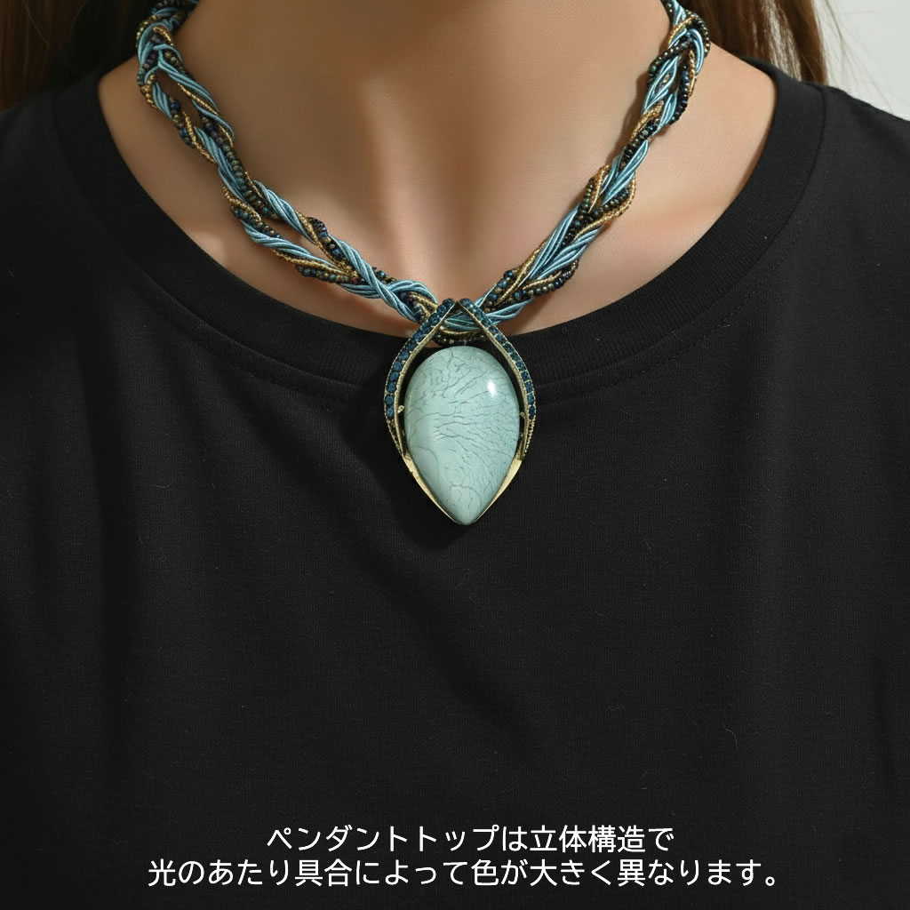 ベリーダンス衣装 【新入荷】ドロップ　ジプシー　カラーネックレスの写真