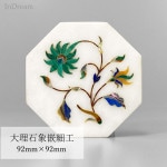 InDream 大理石象嵌細工 92×92mm 八角形プレート クリスマス ギフト おしゃれ 誕生日 プレゼント タージマハール おみやげ インド アグラ|大理石象嵌細工|大理石象嵌細工