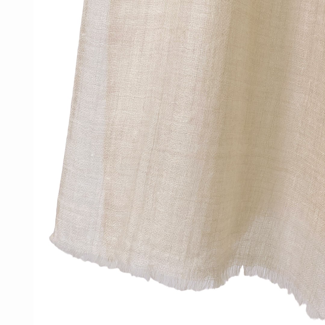 取り置き^ ^エアリーパシュミナシリーズ　大判 InDream パシュミナ エアリー ストール NEW ライトベージュ 手織り