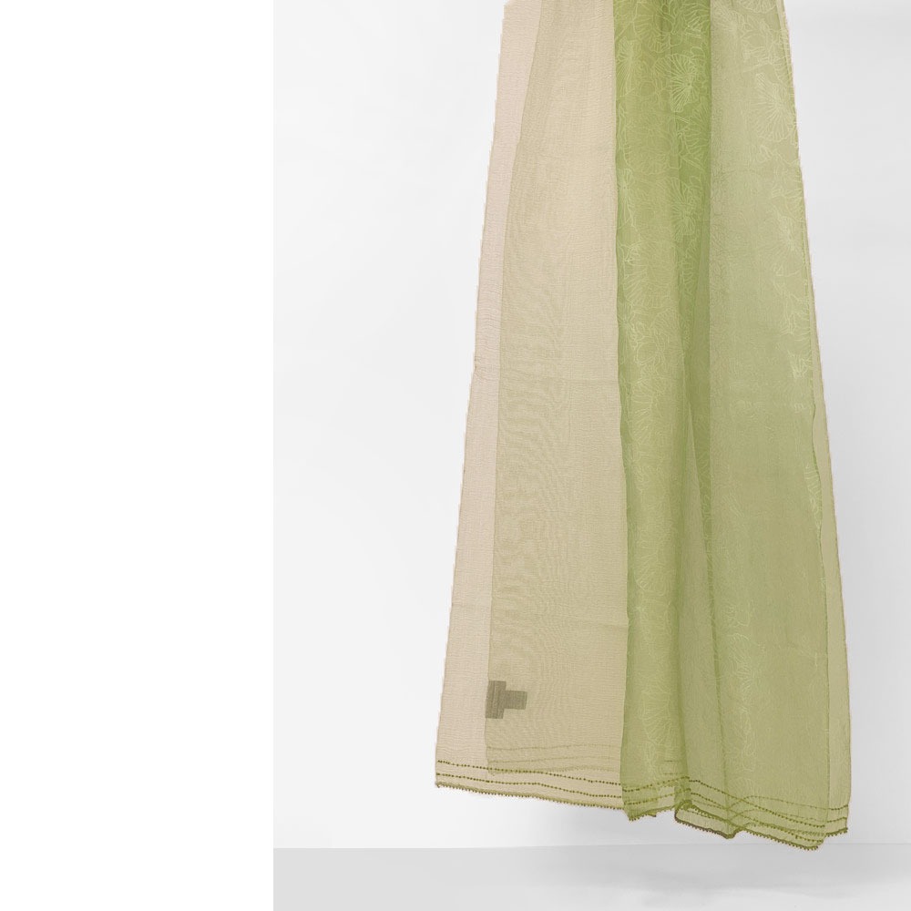 InDream シルクウールストール ライムグリーン 緑 グリーン  ビーズ レース スパンコール 還暦 古希 ギフト 旅行 30代 40代 50代 60代