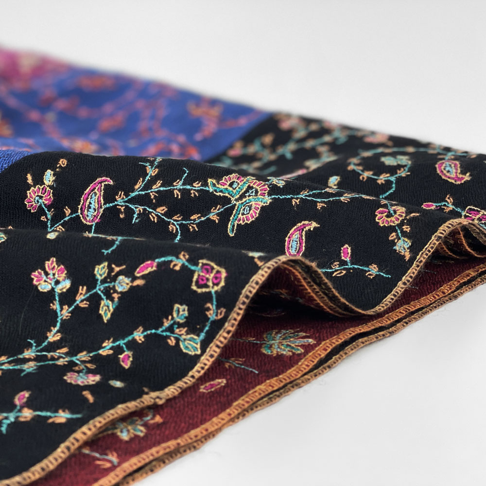 InDream 刺繍ショール パシュミナ カシミヤ  100cm巾 ミックス01 パーティー クリスマス ギフト おしゃれ 誕生日 プレゼント  着物ショール 50代 60代 70代 80代