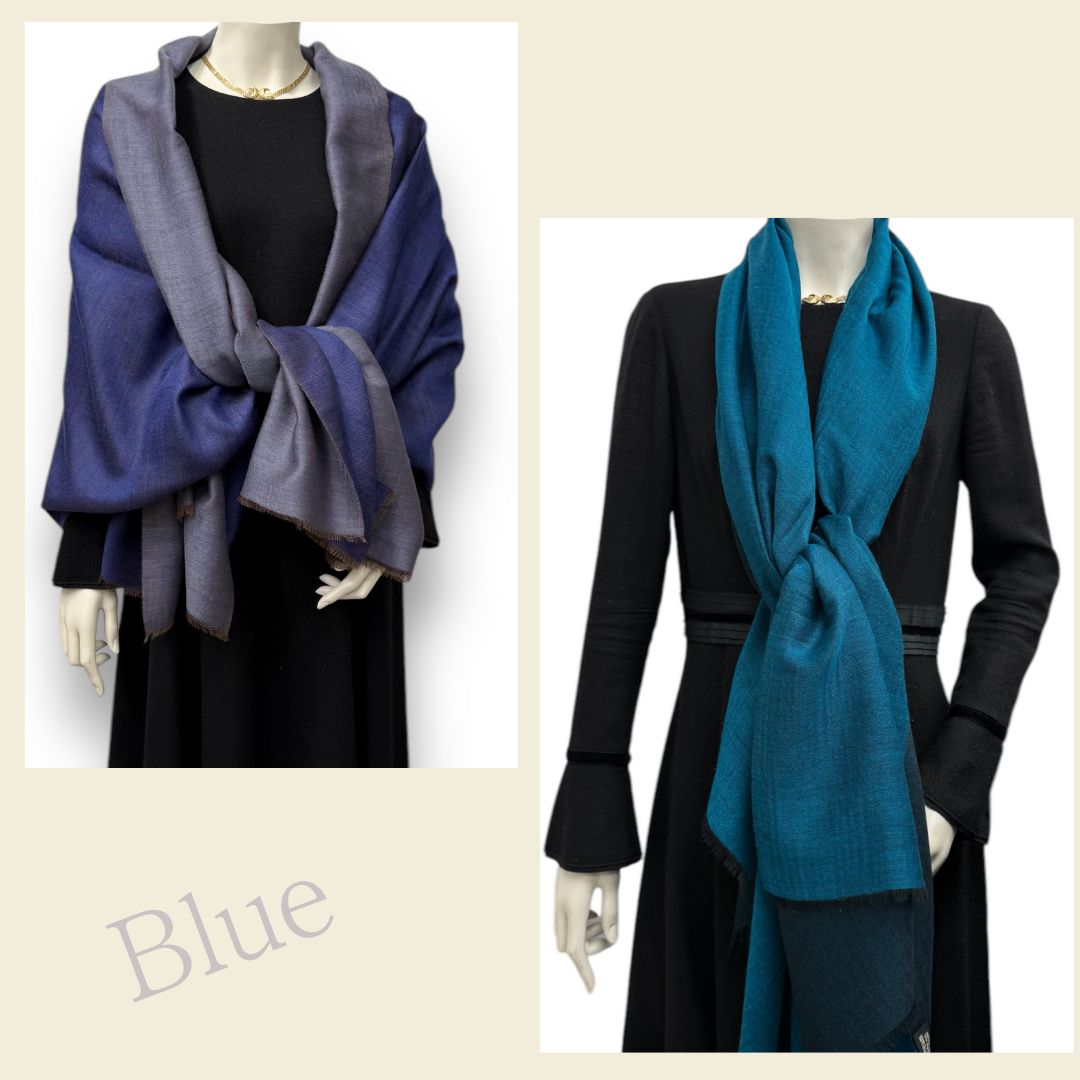 InDream NEW ファインウールリバーシブル ストール 大判 [約70cmx200cm］6パターン 無地 ニュアンスカラー 秋 冬 春 還暦 古希 お祝い 誕生日 プレゼント クリスマス ギフト ひざ掛け 40代 50代 60代 70代 80代 メンズ マフラー くすみカラー