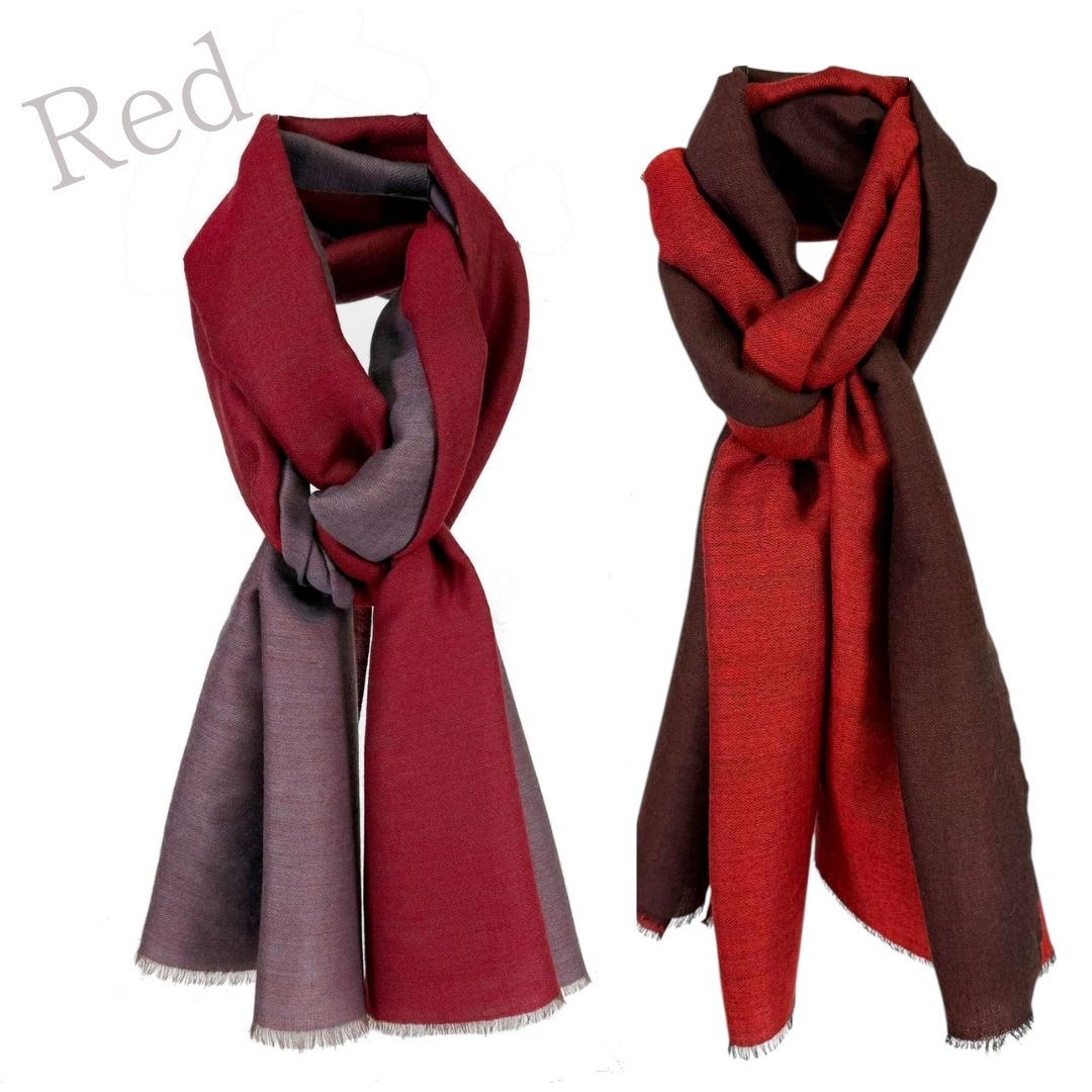 InDream NEW ファインウールリバーシブル ストール 大判 [約70cmx200cm］6パターン 無地 ニュアンスカラー 秋 冬 春 還暦 古希 お祝い 誕生日 プレゼント クリスマス ギフト ひざ掛け 40代 50代 60代 70代 80代 メンズ マフラー くすみカラー