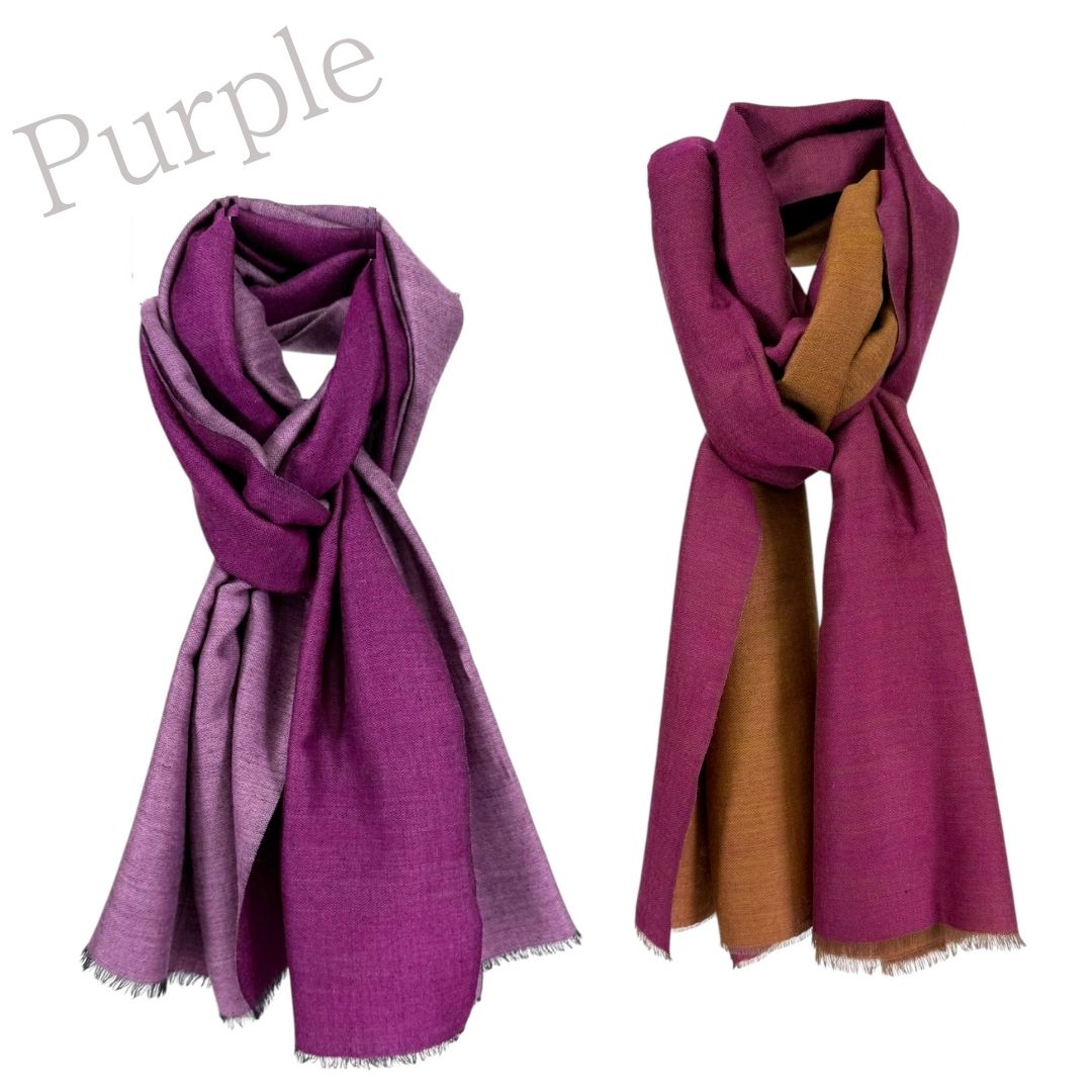 InDream NEW ファインウールリバーシブル ストール 大判 [約70cmx200cm］6パターン 無地 ニュアンスカラー 秋 冬 春 還暦 古希 お祝い 誕生日 プレゼント クリスマス ギフト ひざ掛け 40代 50代 60代 70代 80代 メンズ マフラー くすみカラー