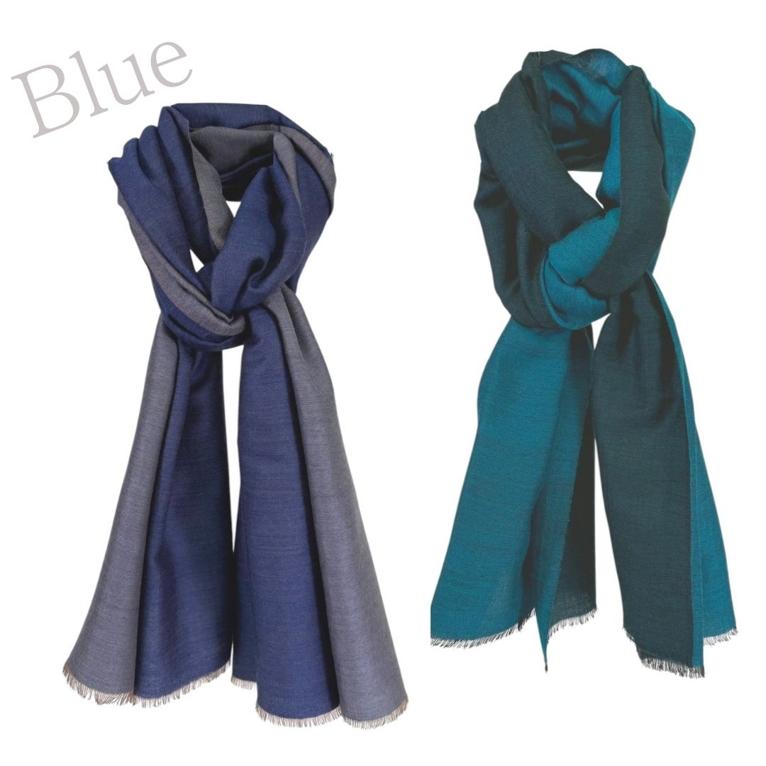 InDream NEW ファインウールリバーシブル ストール 大判 [約70cmx200cm］6パターン 無地 ニュアンスカラー 秋 冬 春 還暦 古希 お祝い 誕生日 プレゼント クリスマス ギフト ひざ掛け 40代 50代 60代 70代 80代 メンズ マフラー くすみカラー