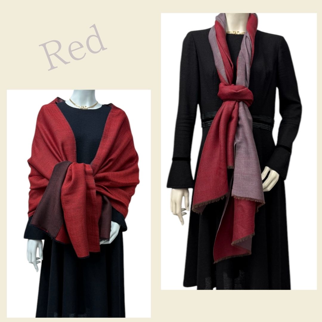 InDream NEW ファインウールリバーシブル ストール 大判 [約70cmx200cm］6パターン 無地 ニュアンスカラー 秋 冬 春 還暦 古希 お祝い 誕生日 プレゼント クリスマス ギフト ひざ掛け 40代 50代 60代 70代 80代 メンズ マフラー くすみカラー