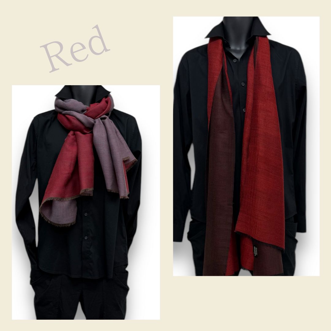 InDream NEW ファインウールリバーシブル ストール 大判 [約70cmx200cm］6パターン 無地 ニュアンスカラー 秋 冬 春 還暦 古希 お祝い 誕生日 プレゼント クリスマス ギフト ひざ掛け 40代 50代 60代 70代 80代 メンズ マフラー くすみカラー