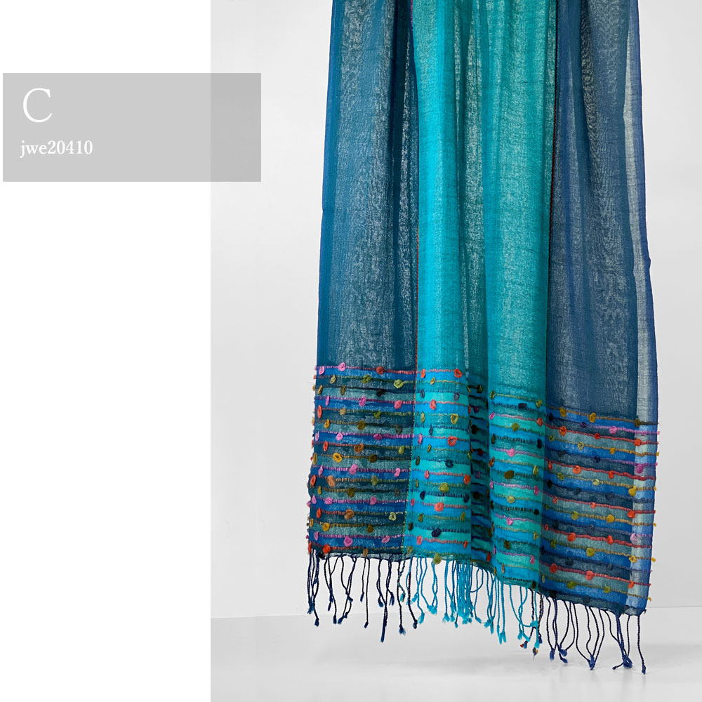 InDream ウールストール 大判 カラフル ブルー 薄手 ひざ掛け クリスマス ギフト おしゃれ 誕生日 プレゼント 40代 50代 60代 70代