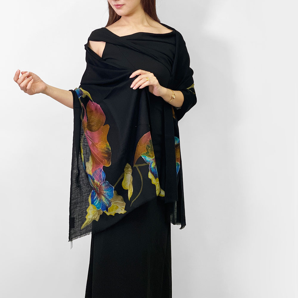 InDream コクーンワークストール 大判 65cmx200cm マフラー クリスマス ギフト おしゃれ 誕生日 プレゼント 着物ショール 50代 60代 70代 80代