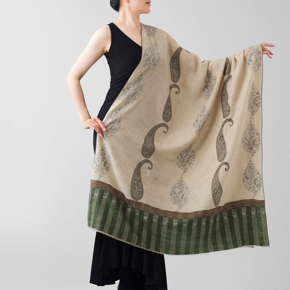 InDream InDream パシュミナ刺繍ショール 100cm巾 ミックス01 インド ストール カシミールショール 着物ショール 結婚式やパーティー フォーマル ギフト レディース