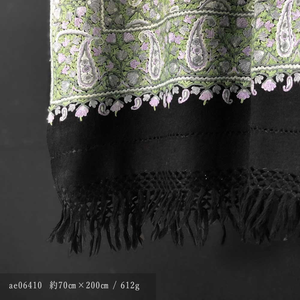 InDream アーリ刺繍ストール 黒 グリーン 大判 冷房対策 ギフト おしゃれ 誕生日 プレゼント 着物ショール レディース 50代 60代 70代 80代