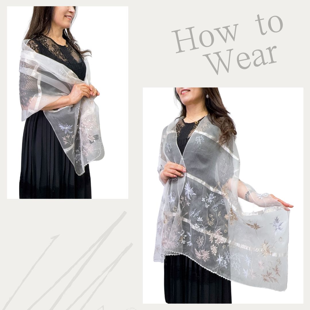 InDream シルク オーガンジー ストール ナチュラルホワイト ラベンダー ゴールド 古希 お祝い 結婚式 ストール パーティー 誕生日 プレゼント 母の日 ギフト 女性 おしゃれ 送料無料