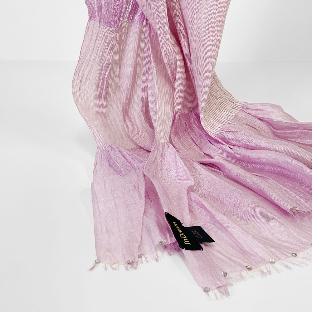 InDream シルク ライクラ ストール グレー ピンク 還暦 古希 クリスマス ギフト おしゃれ 誕生日 プレゼント 春夏 30代 40代 50代 60代